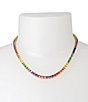 Color:Rainbow - Image 3 - Jewel Rainbow Tennis Collar Necklace