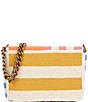 Color:Multi White - Image 2 - Kensington Beaded Striped Shoulder Bag