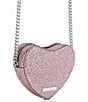 Color:Pale Pink - Image 2 - Kensington Bow Glitter Heart Crossbody Bag