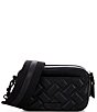 Color:Black - Image 2 - Kensington Drench Black Quilted Leather Small Camera Crossbody Bag