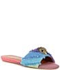 Color:Multi/Denim - Image 1 - Kensington Flat Rainbow Denim Sandals