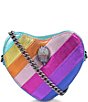 Color:Multi - Image 1 - Kensington Metallic Rainbow Heart Crossbody Bag