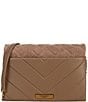 Color:Taupe - Image 2 - Kensington Quilted Suede Duet Crossbody Bag