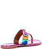 Color:Pink - Image 2 - Kensington Rainbow Swirl Slip On T-Bar Sandals