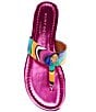 Color:Pink - Image 5 - Kensington Rainbow Swirl Slip On T-Bar Sandals