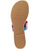 Color:Pink - Image 6 - Kensington Rainbow Swirl Slip On T-Bar Sandals