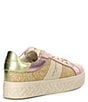 Color:Pink - Image 2 - Kensington Woven Metallic Cupsole Platform Sneakers