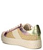 Color:Pink - Image 3 - Kensington Woven Metallic Cupsole Platform Sneakers
