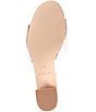 Color:Pink - Image 6 - Kensington Textured Metallic Leather Block Heel Mule Sandals