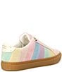 Color:Multi - Image 2 - Lane Stripe Suede Pastel Rainbow Sneakers