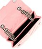 Color:Pink - Image 3 - Large Silver Tone Quilted Kensington Shoulder Bag