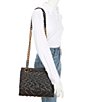 Color:Black - Image 5 - Large Quilted Kensington Long Flap Shoulder Bag