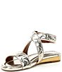 Color:Silver - Image 4 - Mayfair Flat Wrap Leather Sandals
