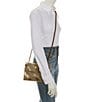Color:Bronze - Image 4 - Medium Kensington Crystal Metallic Stripe Crossbody Bag