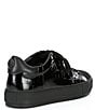 Color:Black - Image 2 - Men's Laney Crocodile Embossed Leather Lace-Up Sneakers