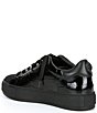 Color:Black - Image 3 - Men's Laney Crocodile Embossed Leather Lace-Up Sneakers