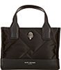 Color:Black - Image 1 - Micro Recycled Nylon Square Shopper Tote Bag