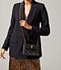 Color:Black Combo - Image 3 - Mini Kensington Eagle Head Quilted Crossbody Bag