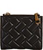 Color:Black - Image 2 - Mini Quilted Leather Bifold Wallet