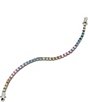 Color:Multi - Image 3 - Pastel Rainbow Cubic Zirconia Stone Tennis Line Bracelet