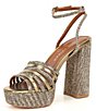 Color:Bronze - Image 4 - Pierra Glitz Rhinestone Platform Sandals