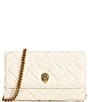 Color:Bone - Image 1 - Gold Hardware Quilted Wallet On Chain Crossbody Bag