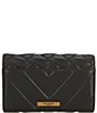 Color:Black - Image 2 - Gold Hardware Quilted Wallet On Chain Crossbody Bag