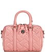 Color:Pink - Image 1 - Small Kensington Pink Quilted Boston Satchel Bag