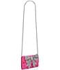 Color:Pink - Image 2 - Velvet Bow Shoreditch Wallet On Chain Crossbody Bag