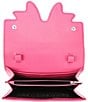 Color:Pink - Image 3 - Velvet Bow Shoreditch Wallet On Chain Crossbody Bag