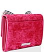 Color:Pink - Image 6 - Velvet Bow Shoreditch Wallet On Chain Crossbody Bag