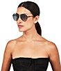 Color:Black - Image 2 - Women's KGL1002 Shoreditch 60mm Aviator Sunglasses