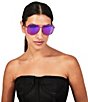 Color:Fuchsia - Image 2 - Women's KGL1003 Shoreditch Navigator Mirrored Lens 61mm Square Sunglasses