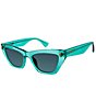 Color:Green - Image 1 - Women's KGL1006 Shoreditch Small 51mm Cat Eye Sunglasses