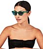Color:Green - Image 2 - Women's KGL1006 Shoreditch Small 51mm Cat Eye Sunglasses