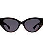 Color:Havana - Image 2 - Women's KGL1007 Shoreditch Small 53mm Havana Oval Sunglasses