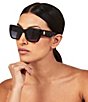 Color:Havana - Image 2 - Women's KGL1010 Kensington 54mm Rectangle Gradient Lens Sunglasses