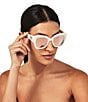 Color:Bone - Image 2 - Women's KGL1012 Eye Square 51mm Butterfly Sunglasses