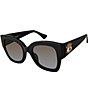 Color:Black - Image 1 - Women's KGL1012 Eye Square 51mm Butterfly Sunglasses