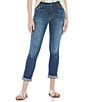 Color:Qualitative with Medium Base Wash - Image 1 - Catherine Roll-Up Cuff Boyfriend Jeans