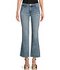 Color:Decreased With Medium Wash - Image 1 - Mid Rise Ankle Flare Jean