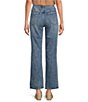 Color:Formed With Medium Wash - Image 2 - Stretch Denim High Rise Wide Leg Jeans