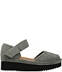Color:Grey Suede/Black - Image 2 - Amadour Suede Platform Sandals