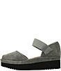 Color:Grey Suede/Black - Image 4 - Amadour Suede Platform Sandals