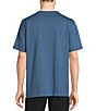 Color:Delta Blue - Image 2 - Carefree Unshrinkable Traditional Fit Short Sleeve Henley T-Shirt