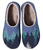 Color:Rustic Blue/Ombre Trees - Image 1 - Daybreak Scuff Motif 2 Ombre Tree Slippers