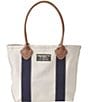 Color:Natural/Blue - Image 1 - Leather-Handle Katahdin Boat and Tote Bag