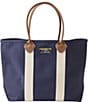Color:Blue/Natural - Image 1 - Leather-Handle Katahdin Boat and Tote Bag