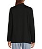 Color:Black - Image 2 - Pima Cotton Long Sleeve Pocket Cardigan