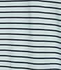 Color:Sterling Blue/Dark Indigo Stripe - Image 3 - Super-Soft Shrink-Free Button Front & Pant Striped Pajama Set